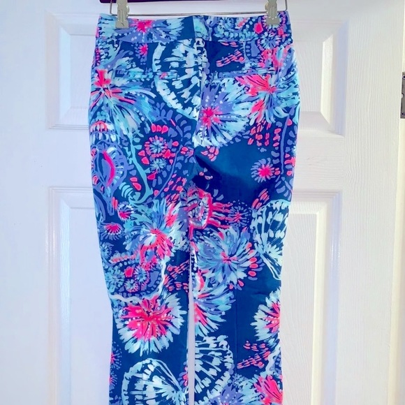 NWT 148.00 LILLY PULITZER KELIANI PANTS GYPSEA GIRL DEEP INDIGO. - Picture 6 of 7